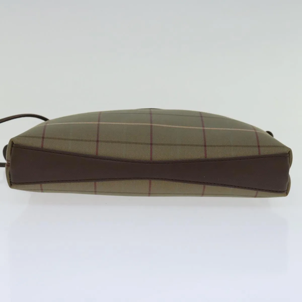 Trendy Inspired Burberryss Nova Check Clutch Bag Canvas Beige Auth Bs12794