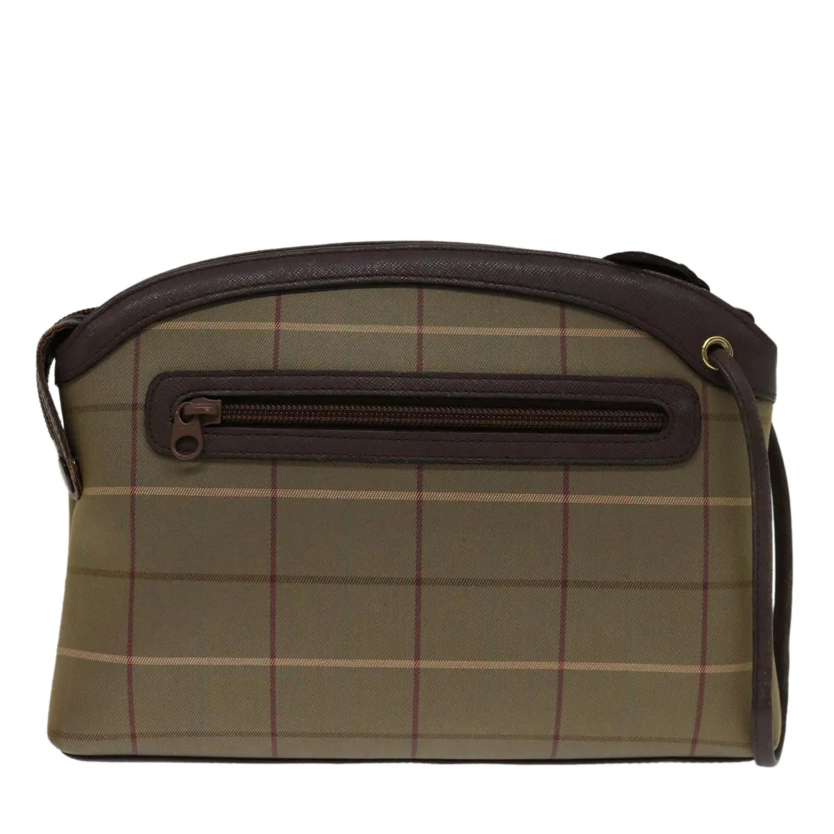 Trendy Inspired Burberryss Nova Check Clutch Bag Canvas Beige Auth Bs12794