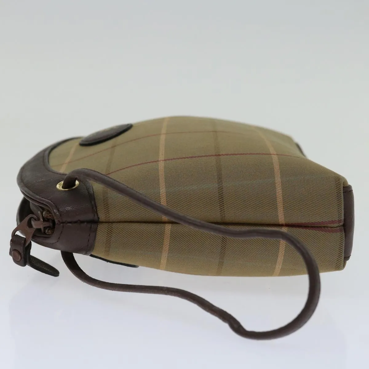 Trendy Inspired Burberryss Nova Check Clutch Bag Canvas Beige Auth Bs12794
