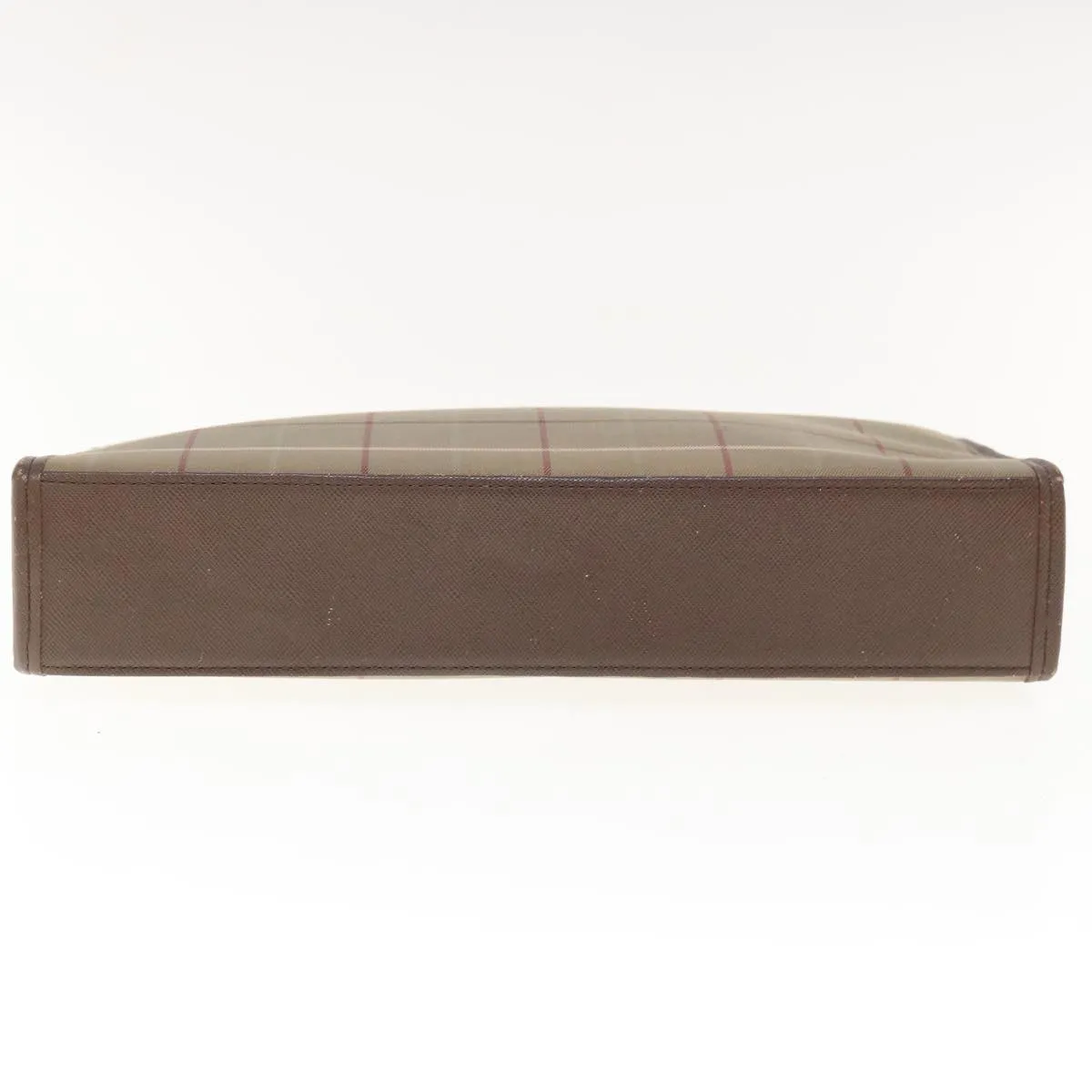 Trendy Inspired Burberryss Nova Check Clutch Bag Nylon Canvas Beige Auth Ac2672