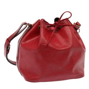 Trendy Inspired Louis Vuitton Epi Petit Noe Shoulder Bag Red M44107 Lv Auth 87925