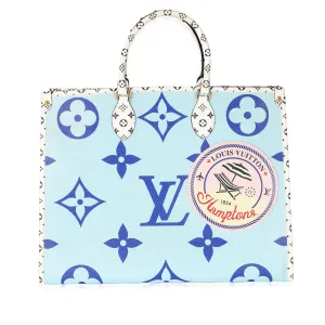 Trendy Inspired Louis Vuitton Limited Edition Blue Monogram Giant Hamptons Onthego