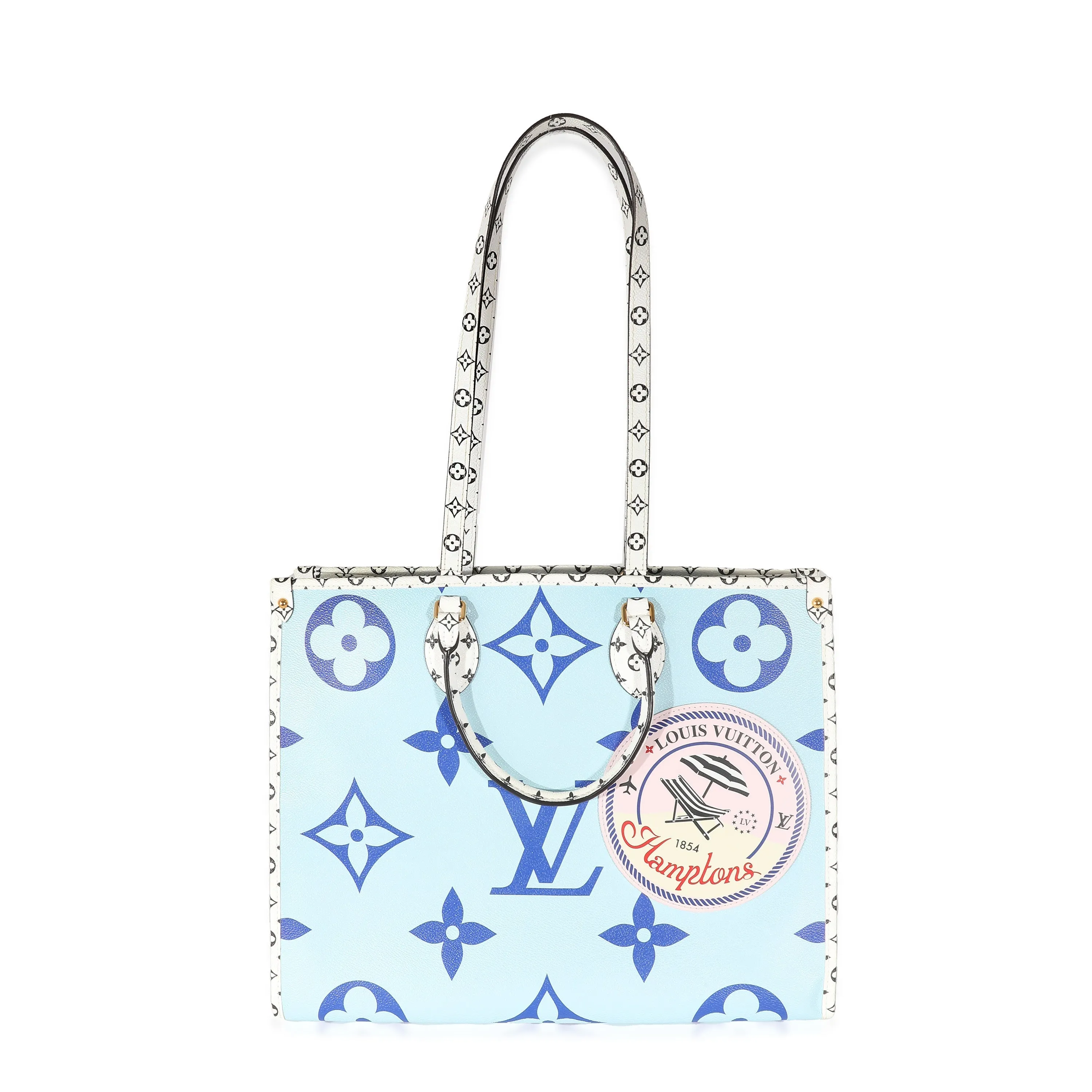 Trendy Inspired Louis Vuitton Limited Edition Blue Monogram Giant Hamptons Onthego