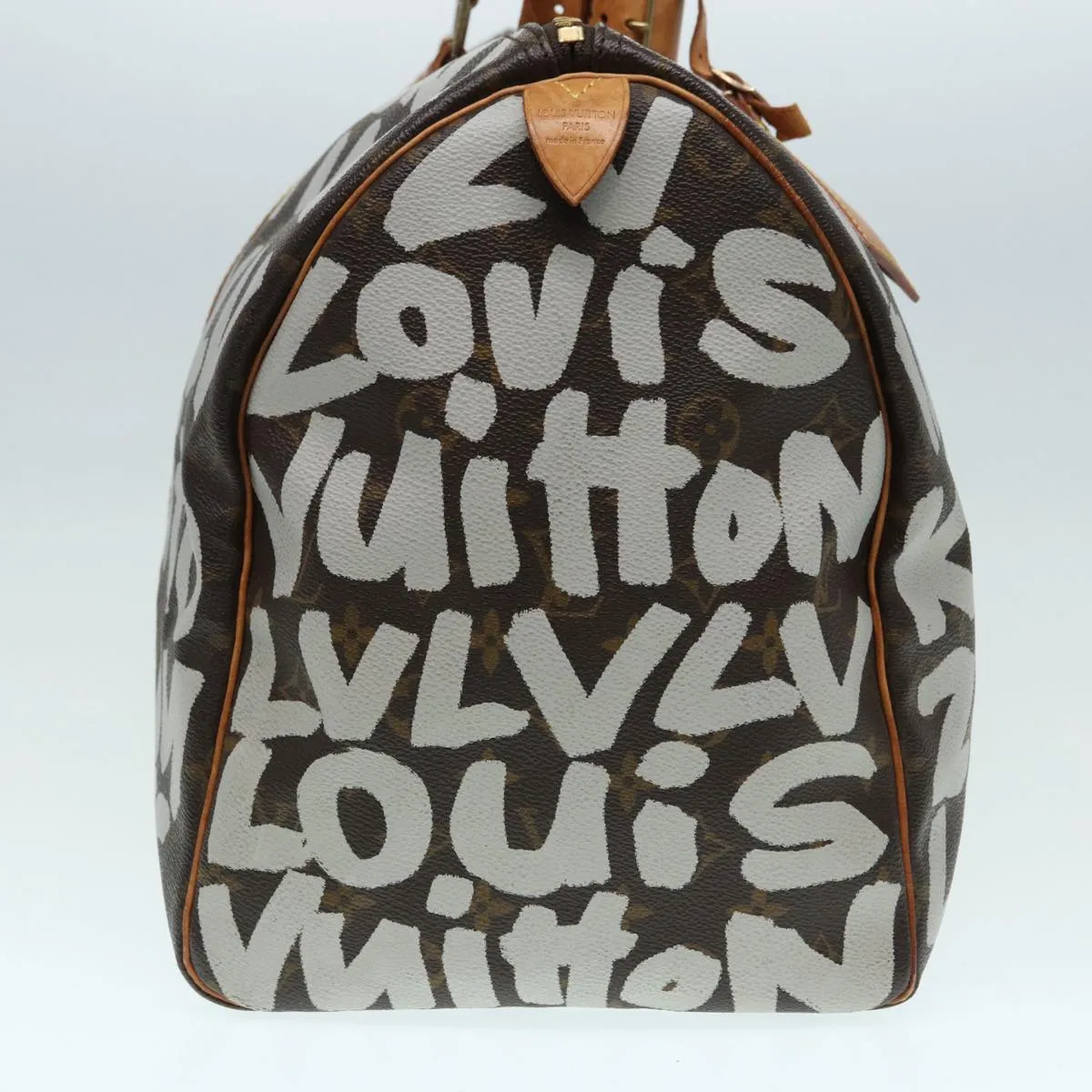 Trendy Inspired Louis Vuitton Monogram Graffiti Keepall 50 Boston Bag White M92197 Lv Auth 83988