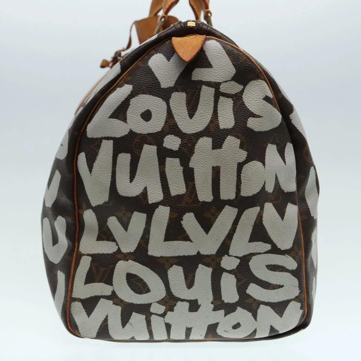 Trendy Inspired Louis Vuitton Monogram Graffiti Keepall 50 Boston Bag White M92197 Lv Auth 83988