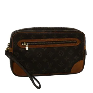 Trendy Inspired Louis Vuitton Monogram Marly Dragonne Gm Clutch Bag M51825 Lv Auth 57400