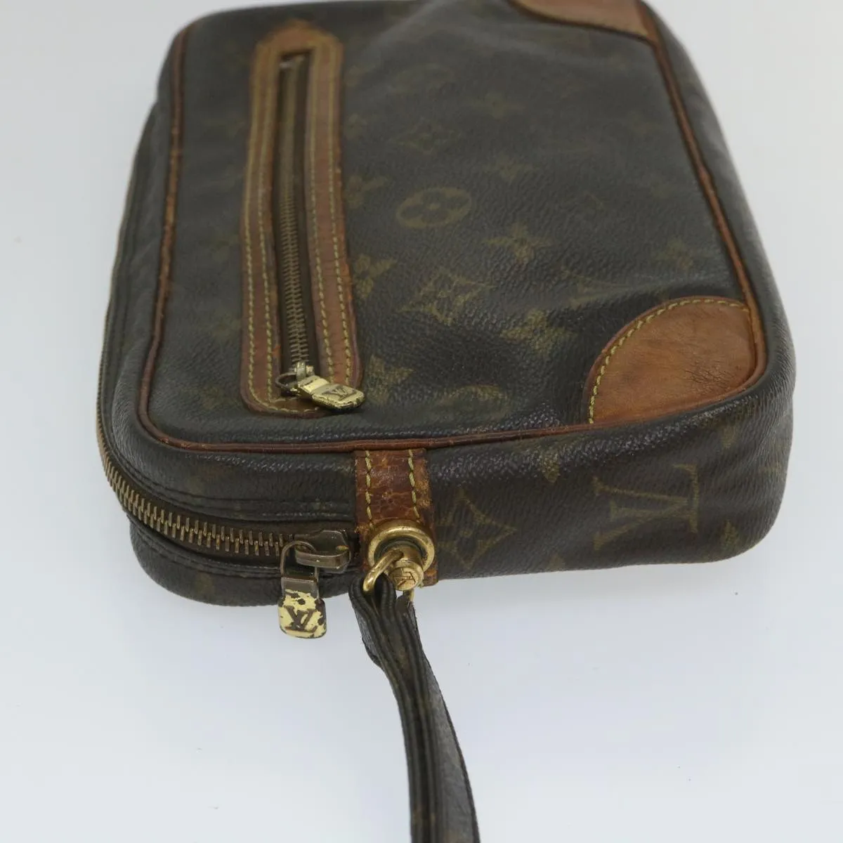 Trendy Inspired Louis Vuitton Monogram Marly Dragonne Gm Clutch Bag M51825 Lv Auth Bs9251