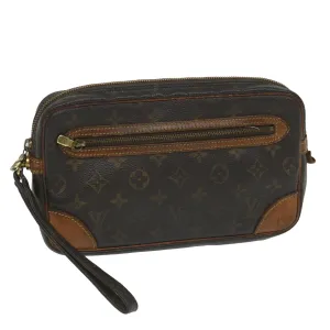 Trendy Inspired Louis Vuitton Monogram Marly Dragonne Gm Clutch Bag M51825 Lv Auth Bs9251