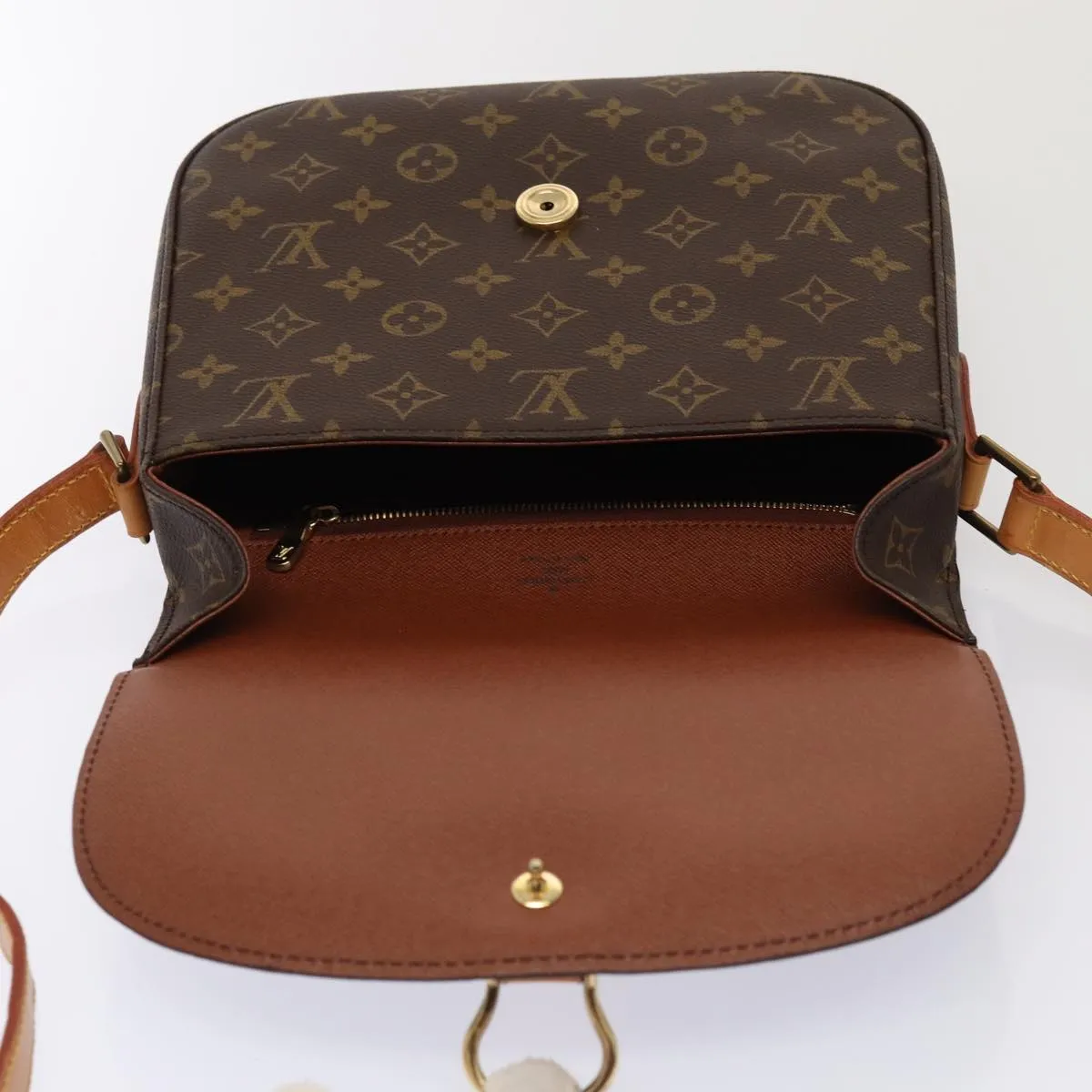 Trendy Inspired Louis Vuitton Monogram Saint Cloud Gm Shoulder Bag M51242 Lv Auth Ar12479