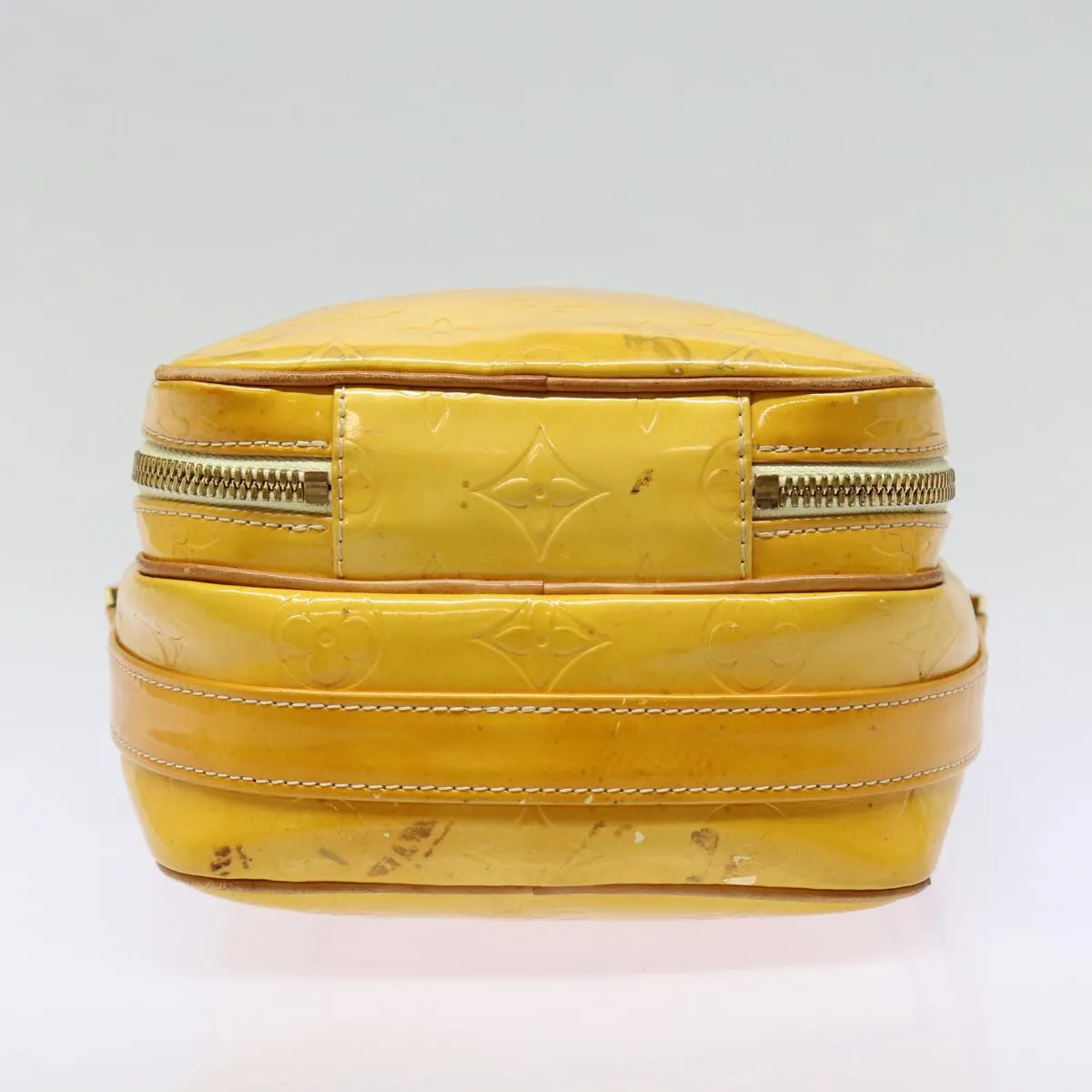 Trendy Inspired Louis Vuitton Monogram Vernis Wooster Shoulder Bag Yellow M91075 Lv Auth 85730