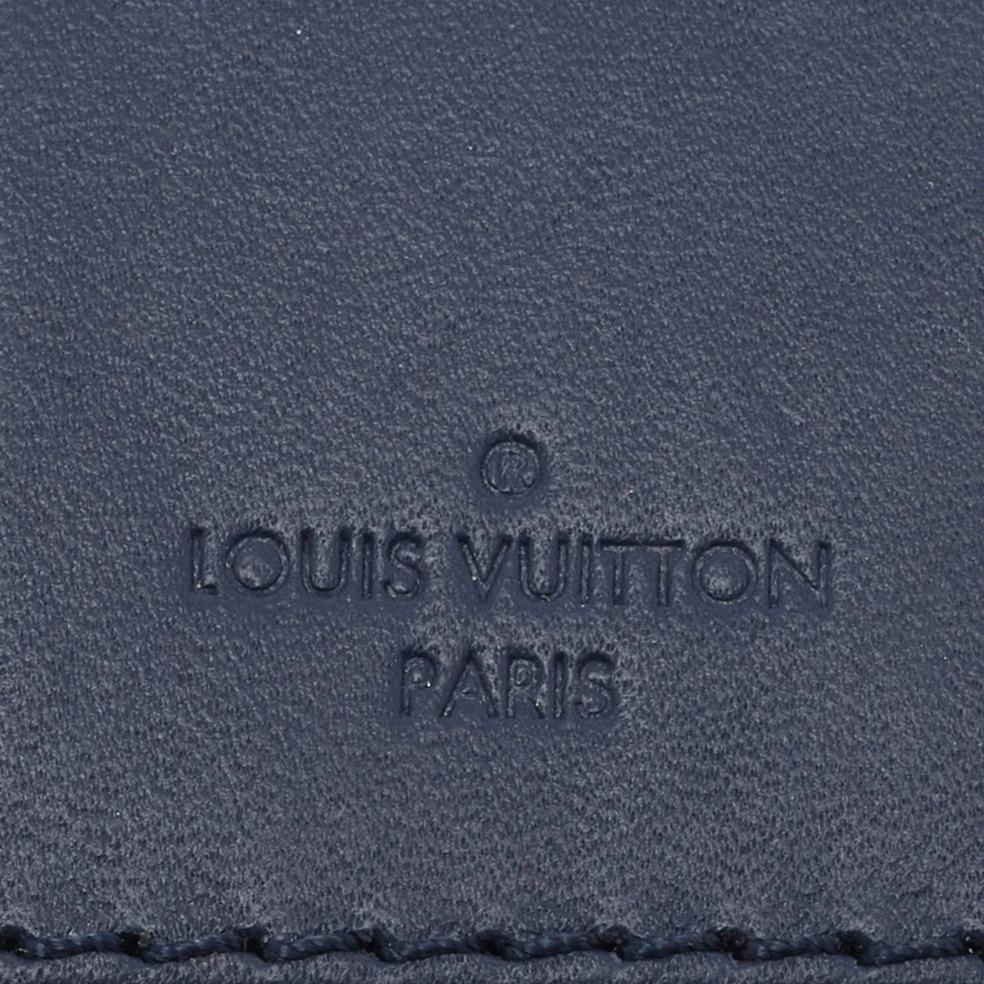 Trendy Inspired Louis Vuitton Navy Blue Leather Luggage Name Tag