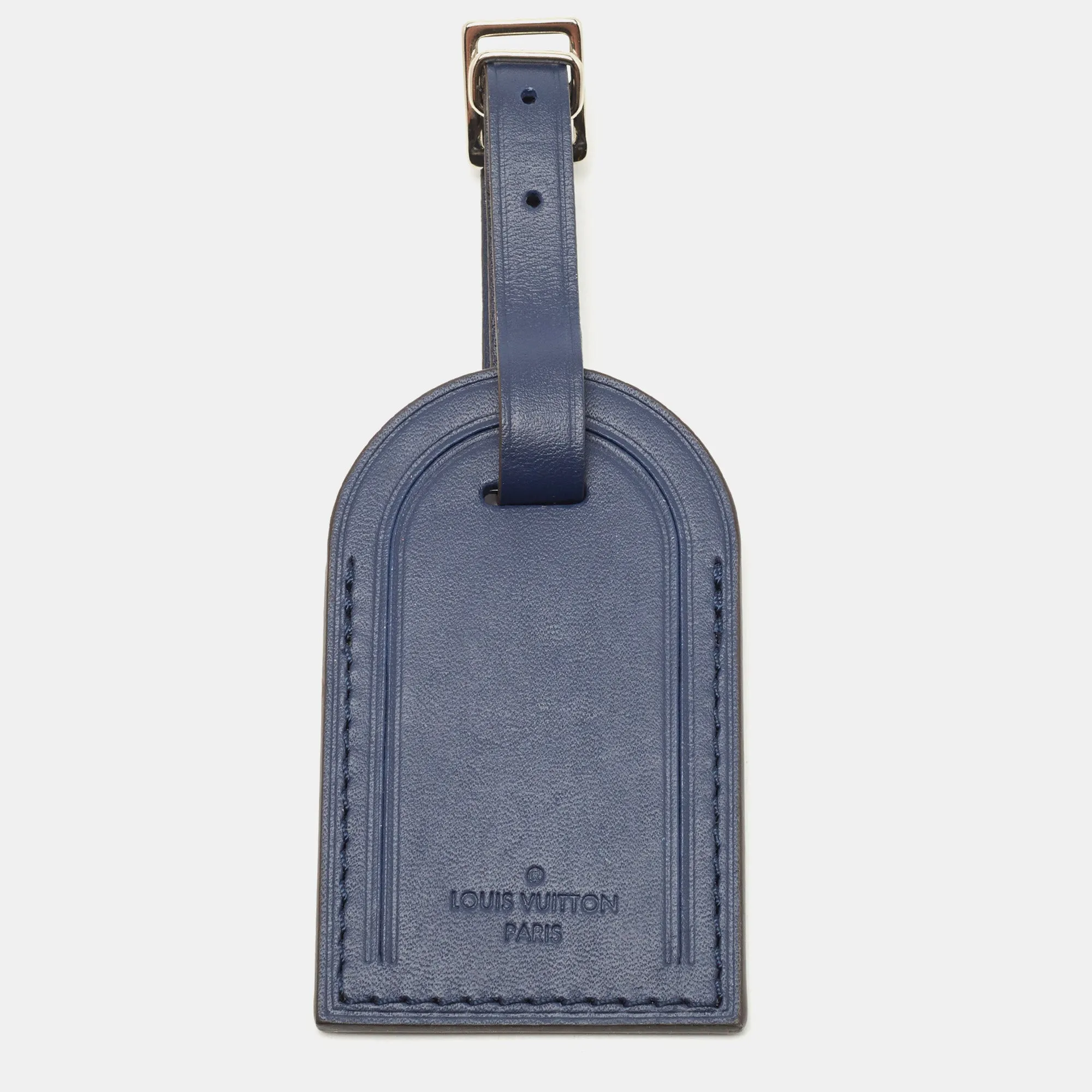 Trendy Inspired Louis Vuitton Navy Blue Leather Luggage Name Tag