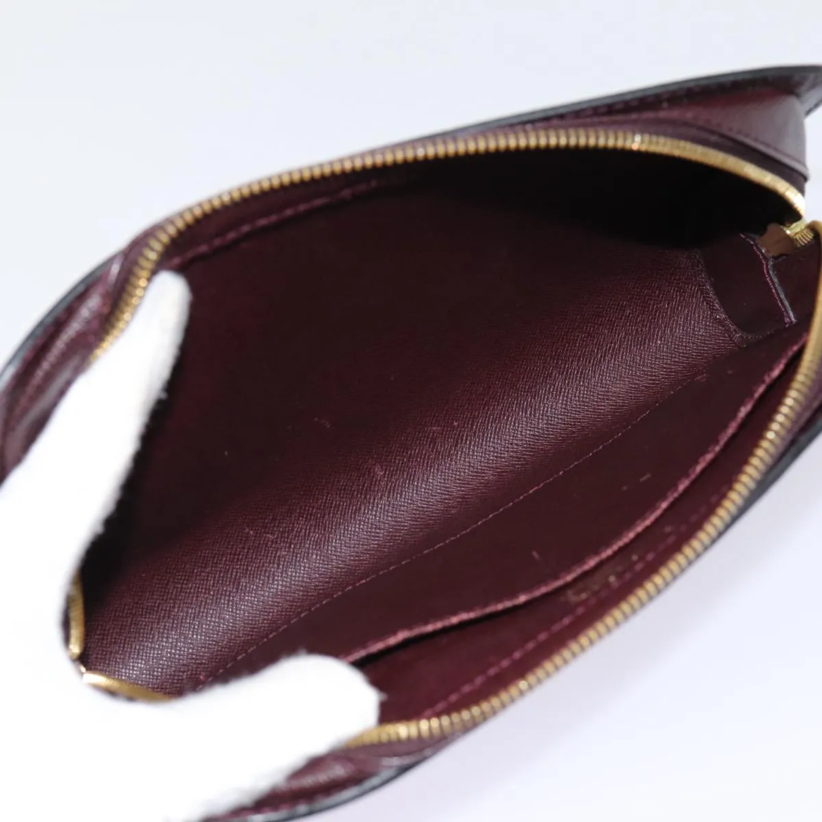 Trendy Inspired Louis Vuitton Taiga Baikal Clutch Bag Acajou M30186 Lv Auth Bs17259