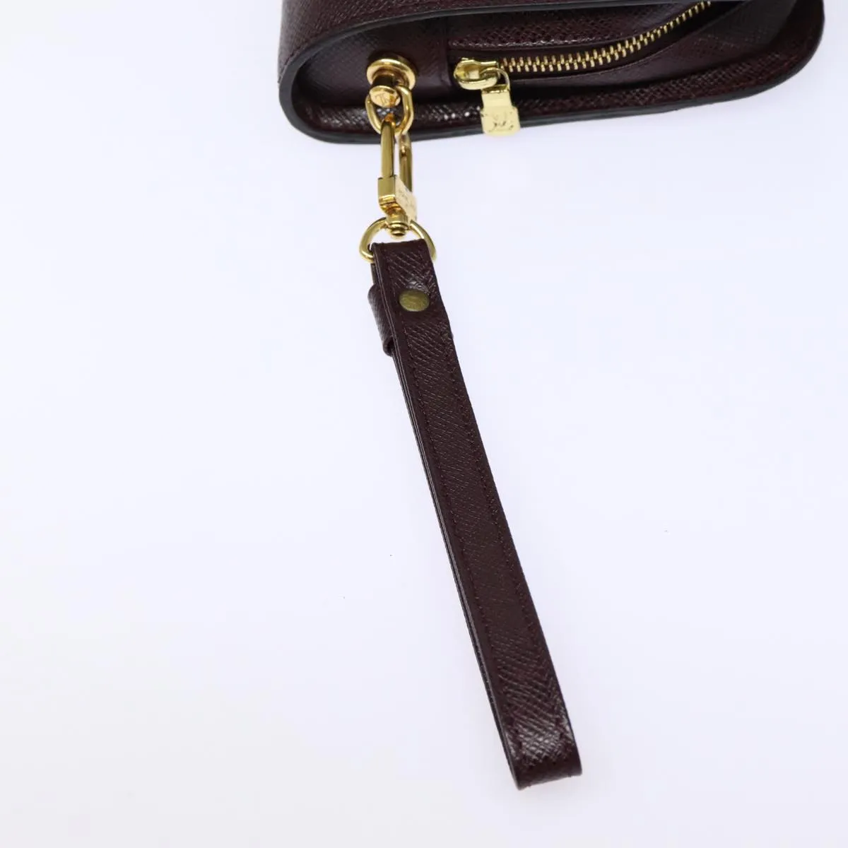 Trendy Inspired Louis Vuitton Taiga Baikal Clutch Bag Acajou M30186 Lv Auth Bs17259