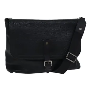 Trendy Inspired Louis Vuitton Utah Ohama Shoulder Bag Leather Black Silver Lv Auth Bs17487