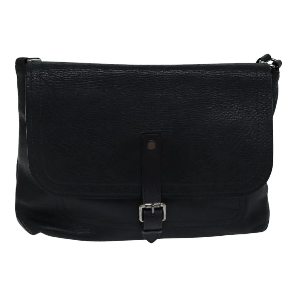 Trendy Inspired Louis Vuitton Utah Ohama Shoulder Bag Leather Black Silver Lv Auth Bs17487