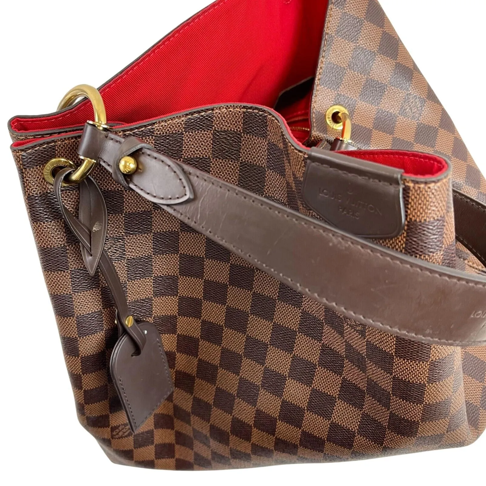 Trendy Inspired Louis Vuitton Very Good Graceful Mm Damier Ebene Brown Handbag