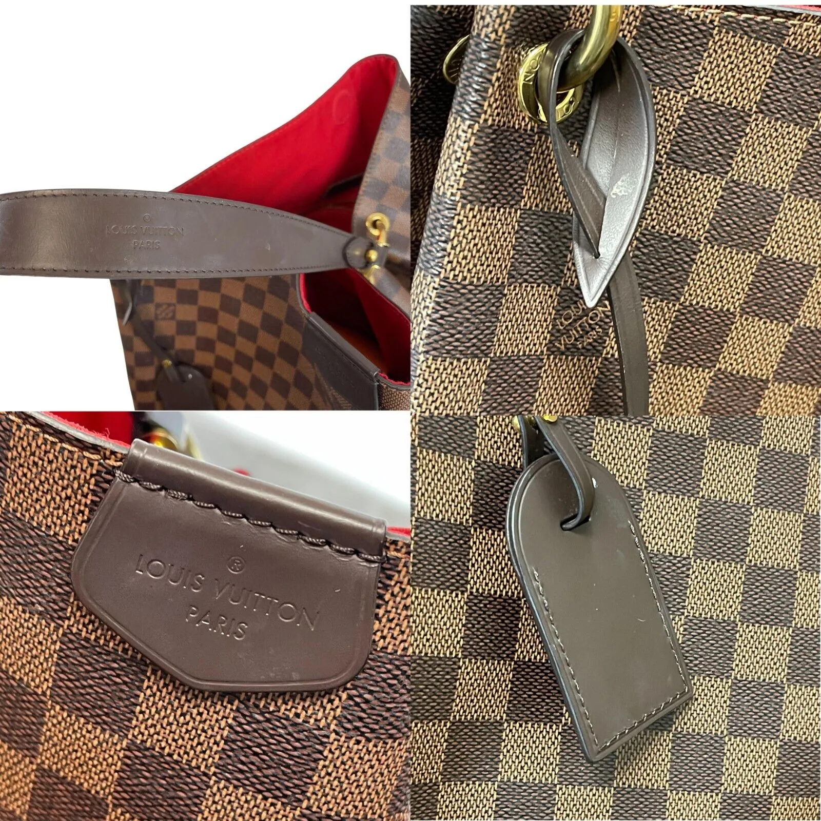 Trendy Inspired Louis Vuitton Very Good Graceful Mm Damier Ebene Brown Handbag