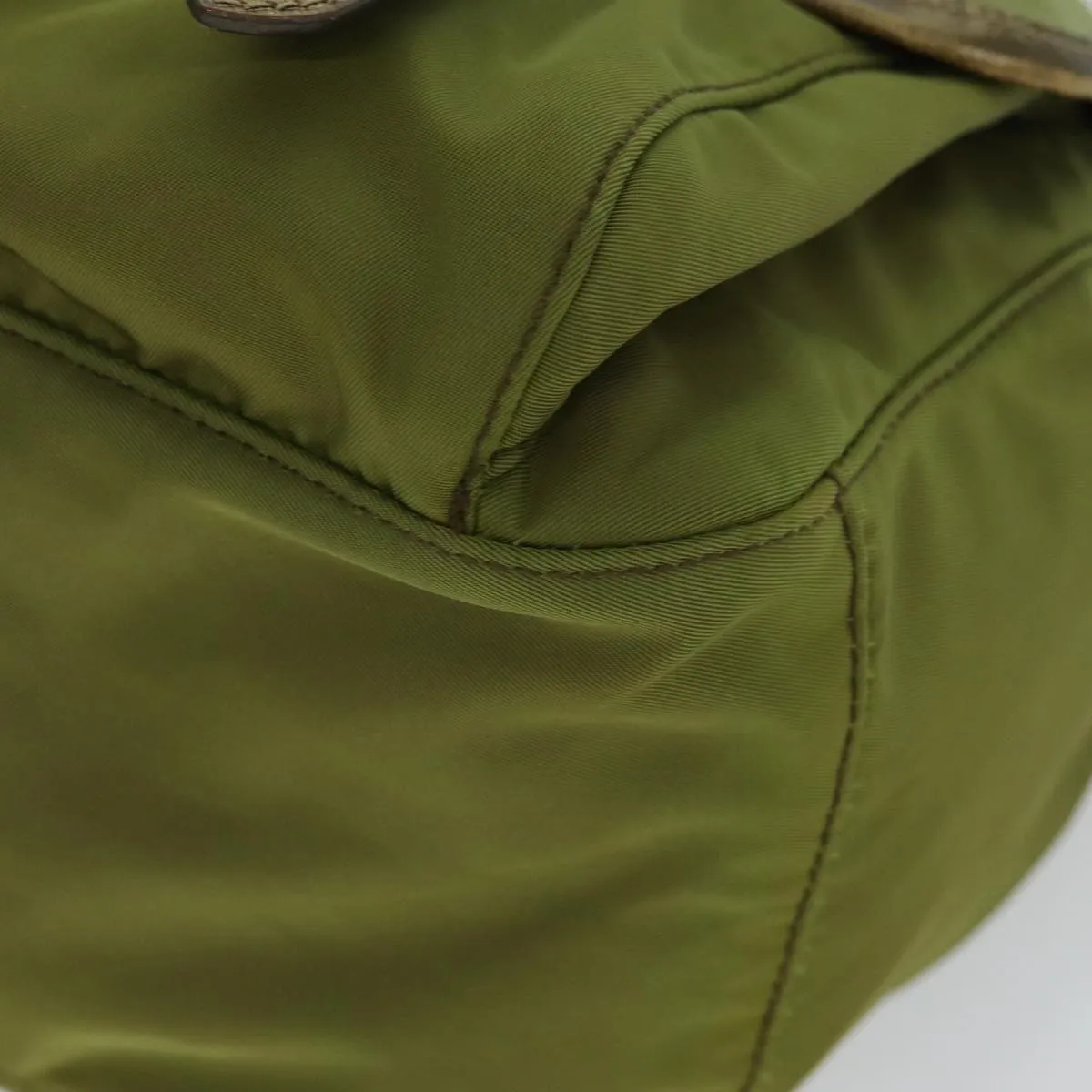 Trendy Inspired Prada Shoulder Bag Nylon Khaki Auth 77834