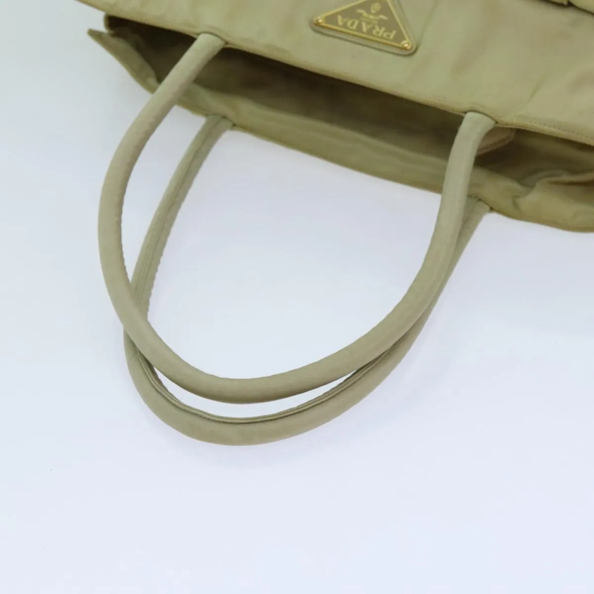 Trendy Inspired Prada Tote Bag Nylon Beige Auth 70212