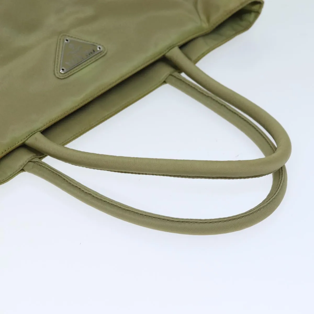 Trendy Inspired Prada Tote Bag Nylon Beige Auth 74472