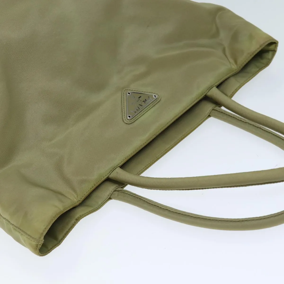 Trendy Inspired Prada Tote Bag Nylon Beige Auth 74472