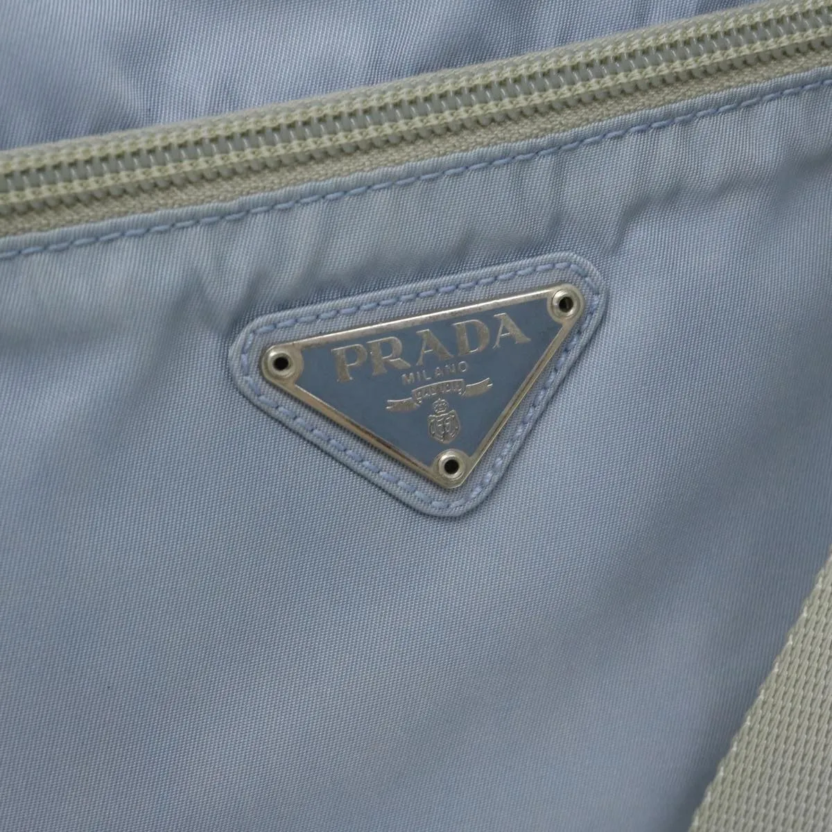 Trendy Inspired Prada Tote Bag Nylon Light Blue Auth 69439