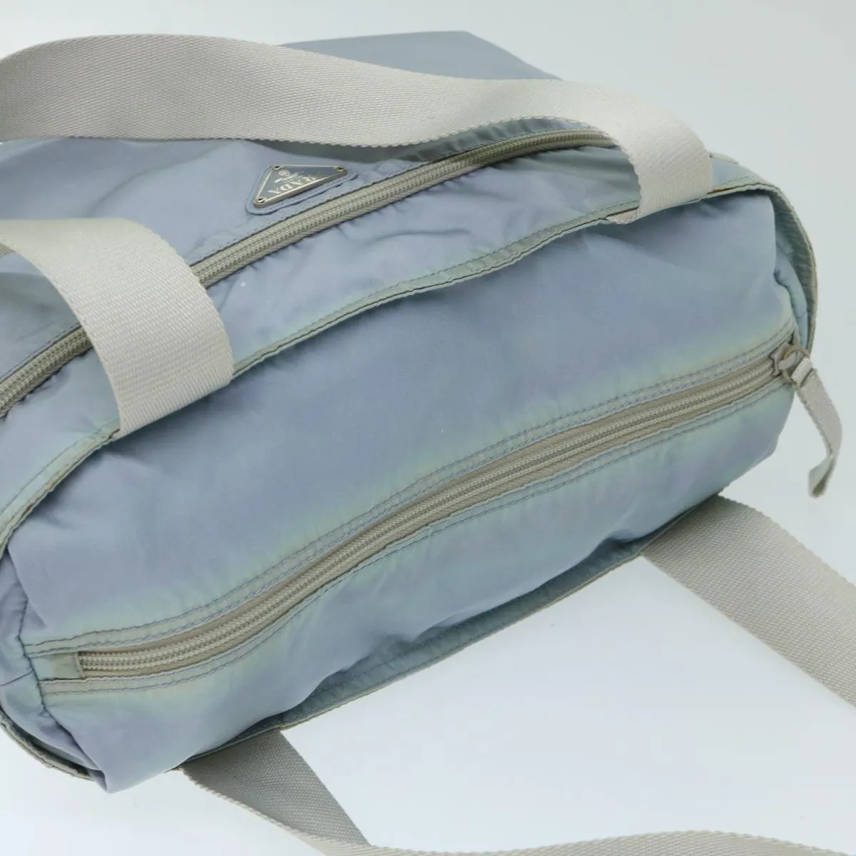 Trendy Inspired Prada Tote Bag Nylon Light Blue Auth 69439