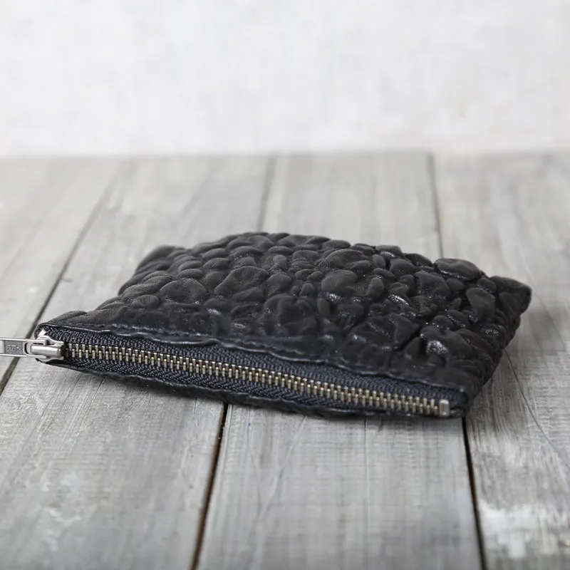 Unique Women Small Leather Wallet Black Leather Card Wallets for Women