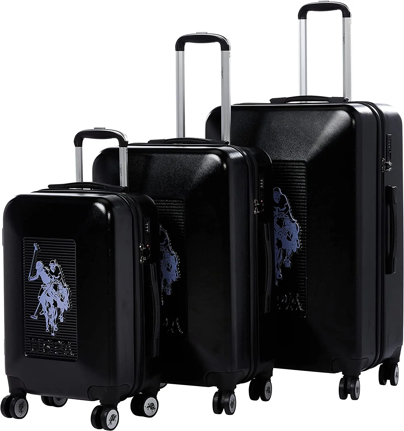 U.S POLO ASSN  Hardsuitcase Set of 3-Black