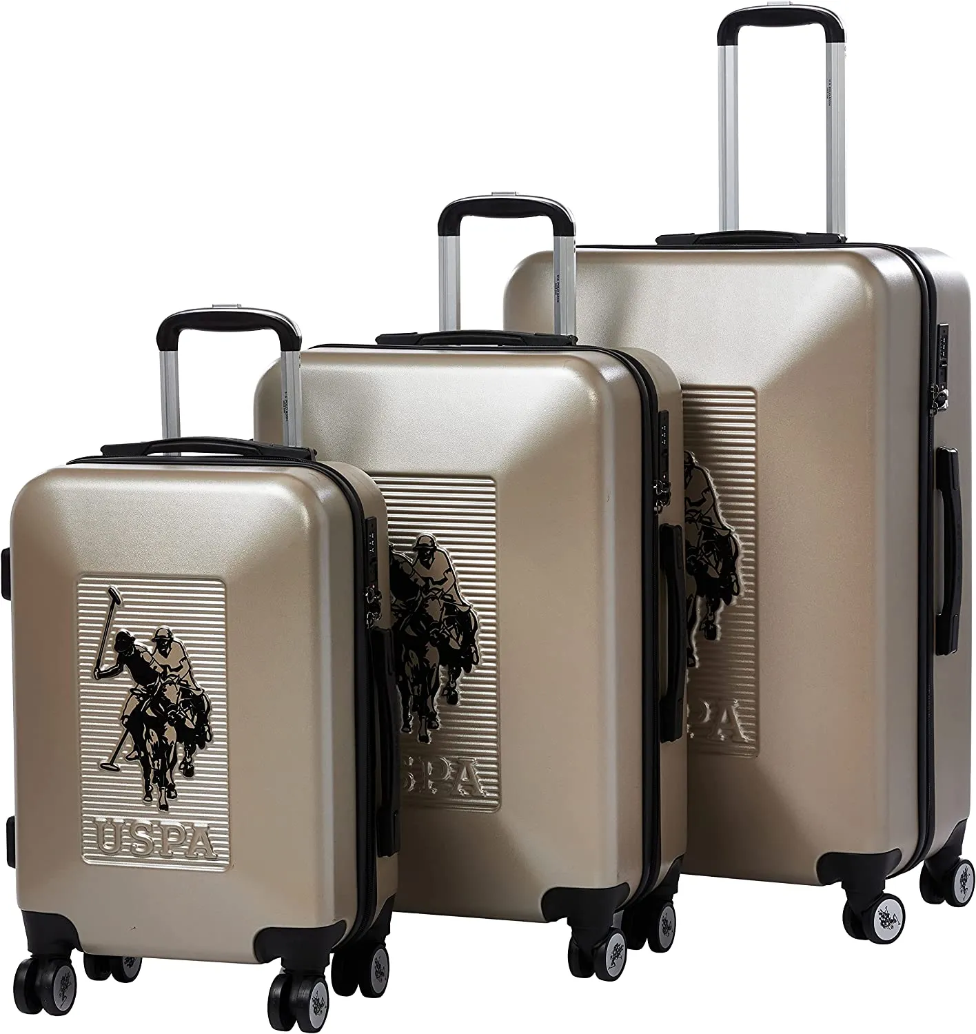 U.S POLO ASSN  Hardsuitcase Set of 3-Black