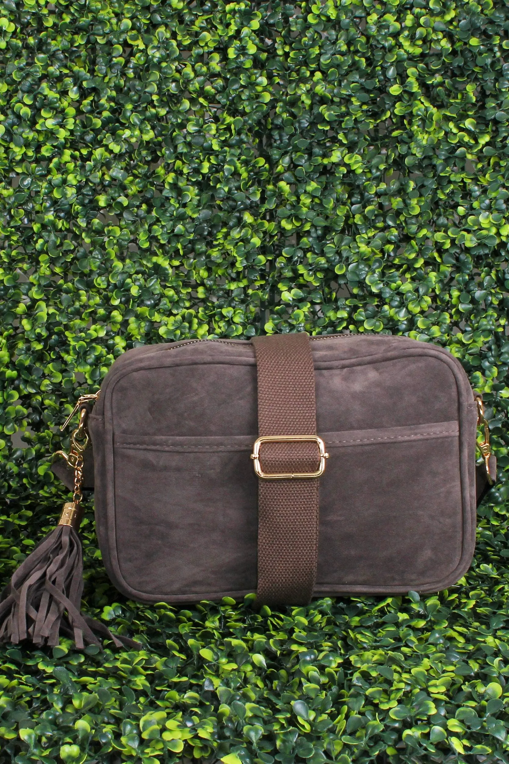 Vegan Suede Crossbody Bags