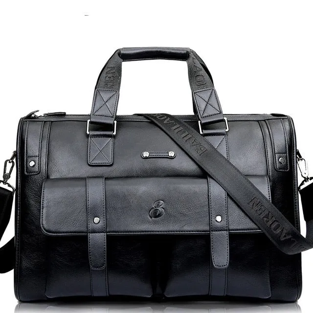 West Louis High Capacity Business Leather Briefcase