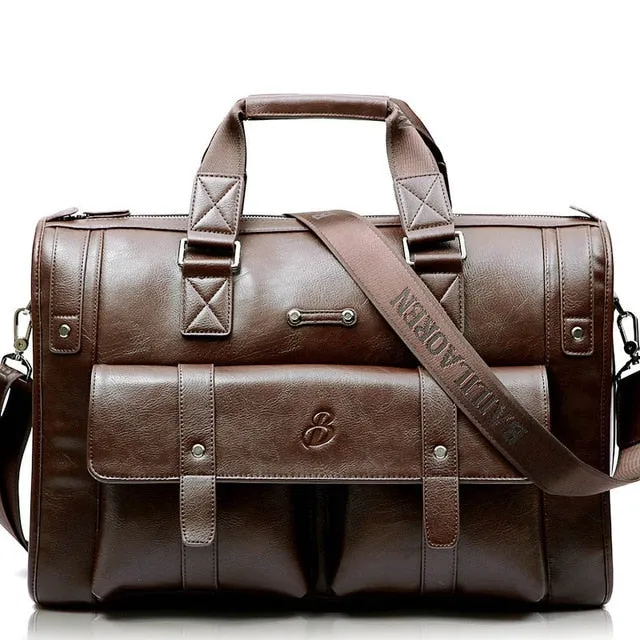 West Louis High Capacity Business Leather Briefcase