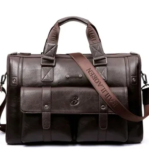West Louis High Capacity Business Leather Briefcase