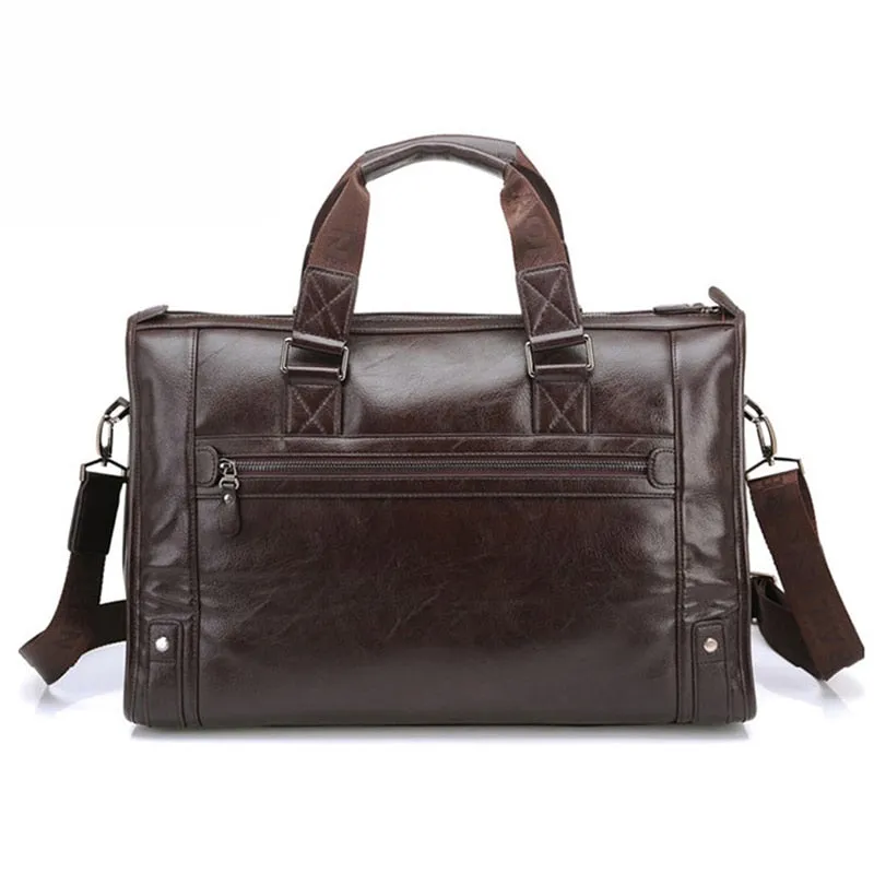 West Louis High Capacity Business Leather Briefcase