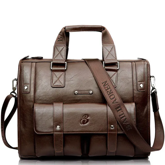 West Louis High Capacity Business Leather Briefcase