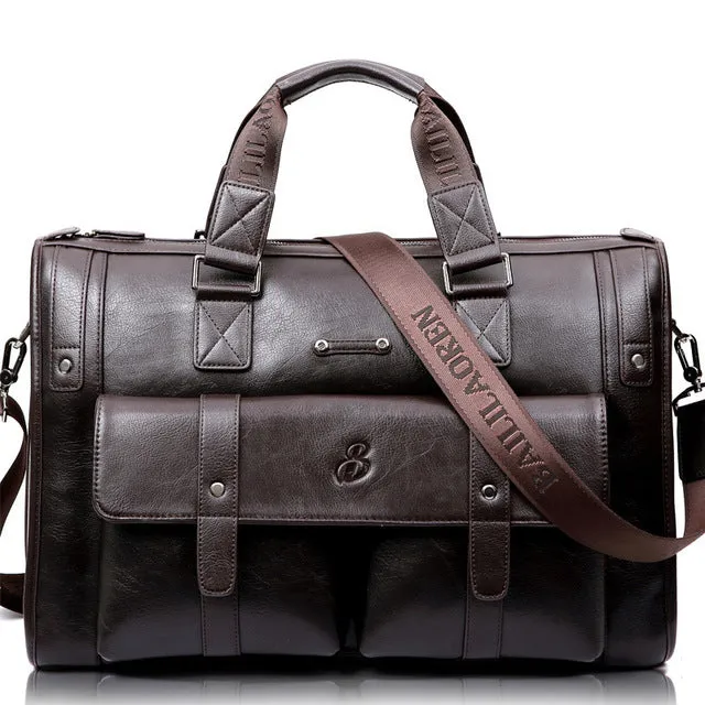 West Louis High Capacity Business Leather Briefcase