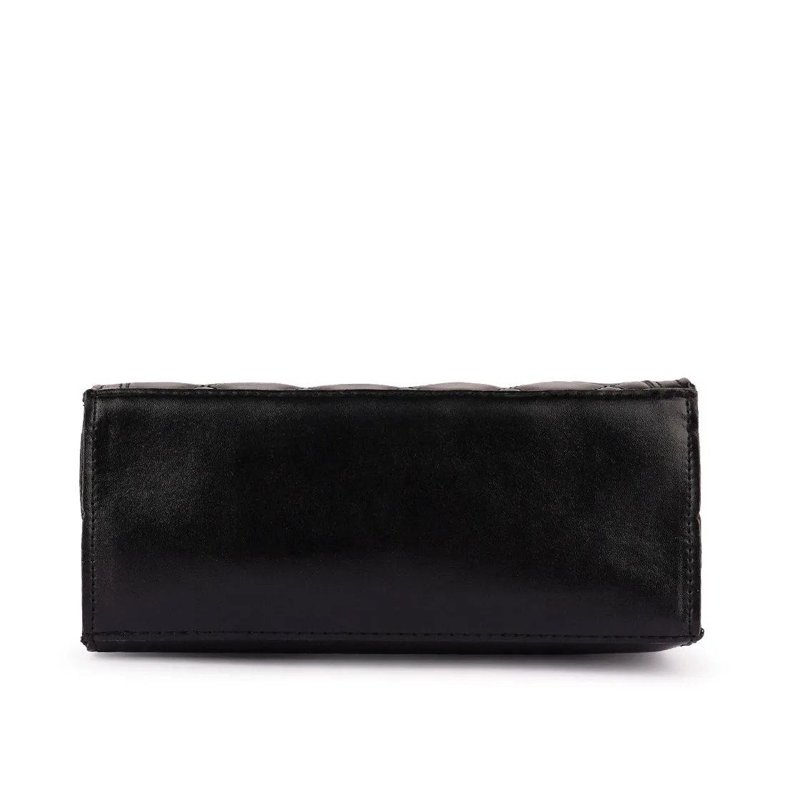 White Quilted Statement Sling Bag