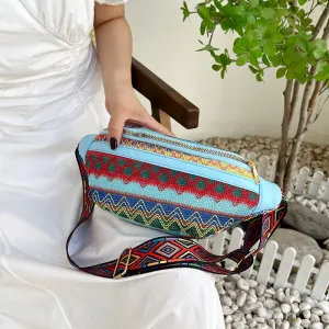 Wholesale Ethnic Style Canvas Chest Bags