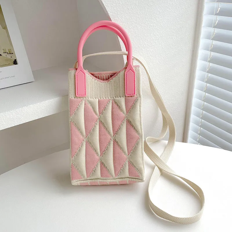 Wholesale Geometry Diamond Bag Mini Polyester One Shoulder Handbag