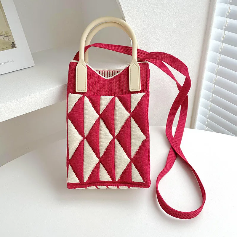 Wholesale Geometry Diamond Bag Mini Polyester One Shoulder Handbag