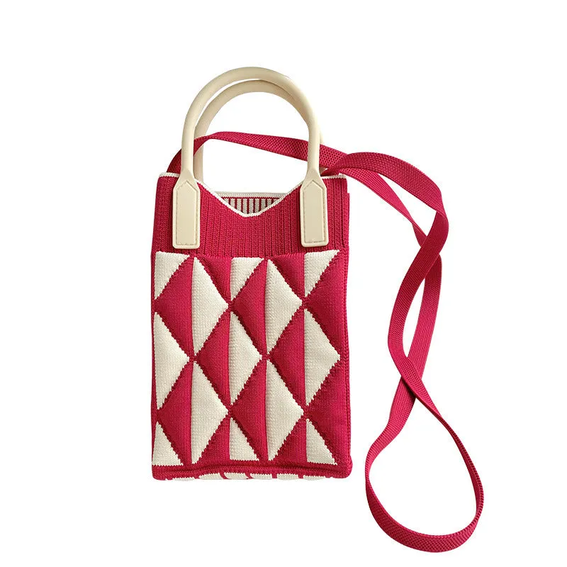 Wholesale Geometry Diamond Bag Mini Polyester One Shoulder Handbag