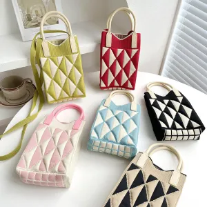Wholesale Geometry Diamond Bag Mini Polyester One Shoulder Handbag