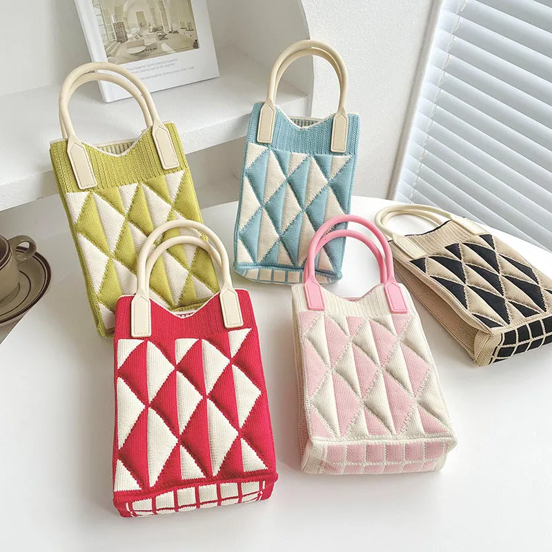 Wholesale Geometry Diamond Bag Mini Polyester One Shoulder Handbag