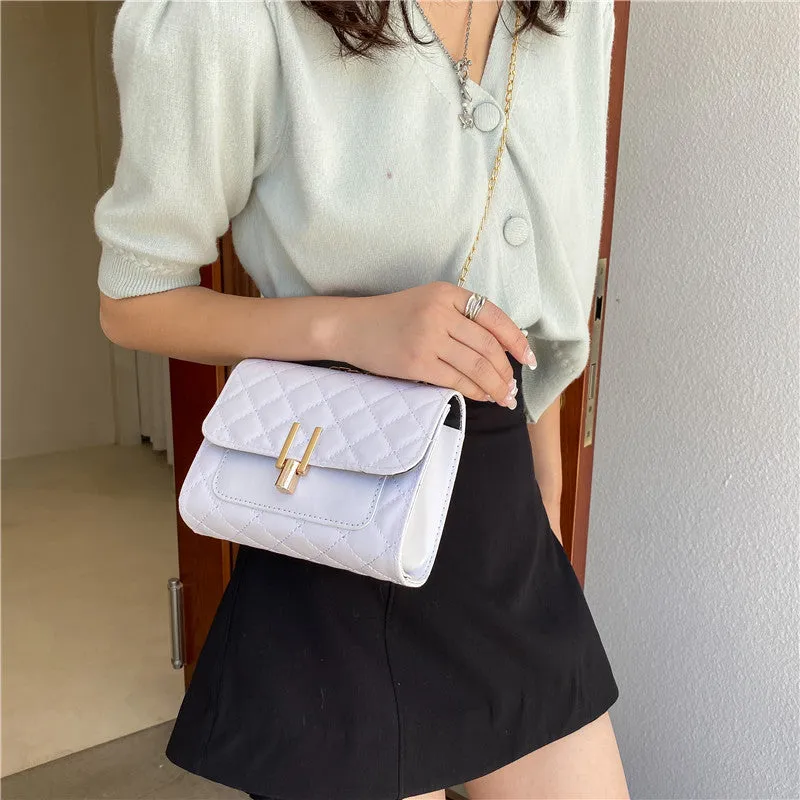 Women's Diamond Lattice Shoulder Bag