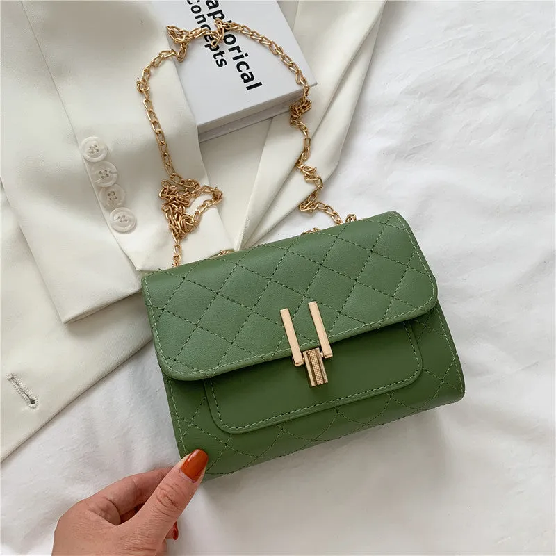 Women's Diamond Lattice Shoulder Bag