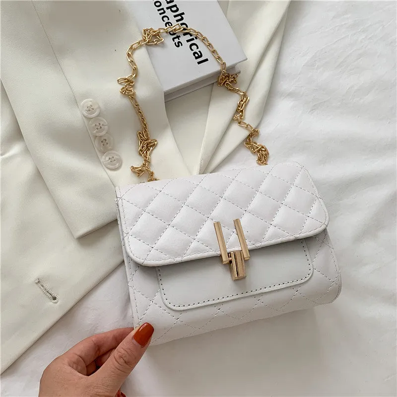 Women's Diamond Lattice Shoulder Bag