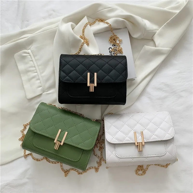 Women's Diamond Lattice Shoulder Bag