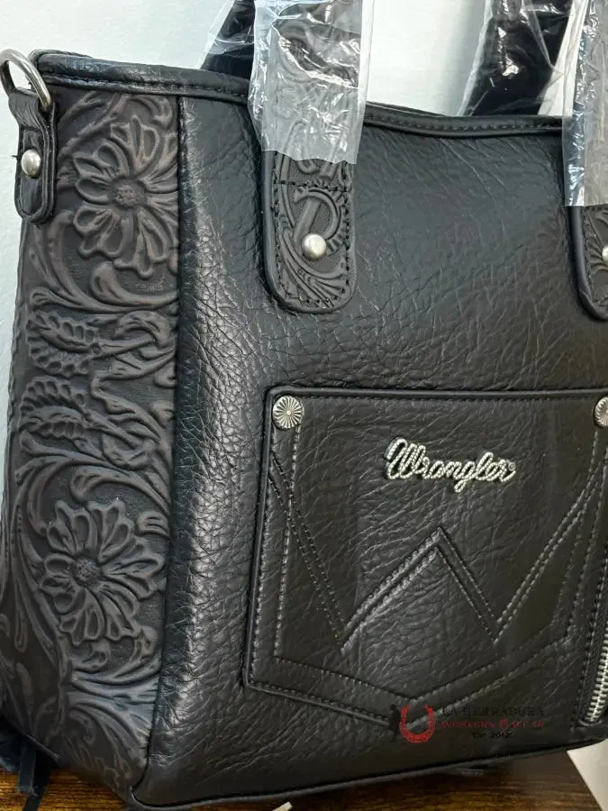 WRANGLER COW PRINT BLACK